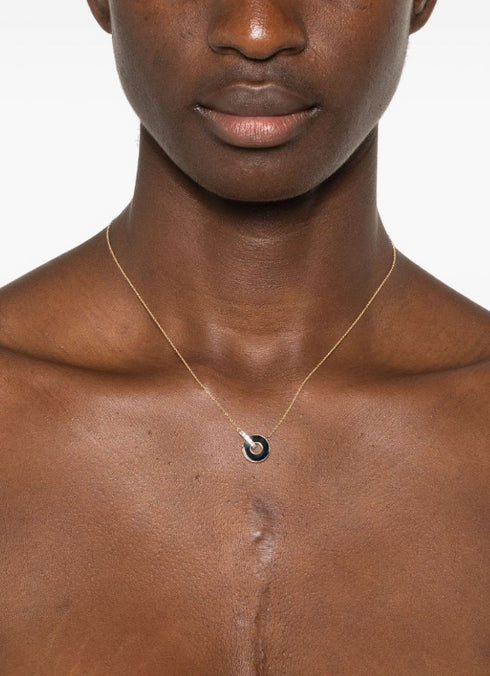 18kt rose gold Promesse onyx necklace
